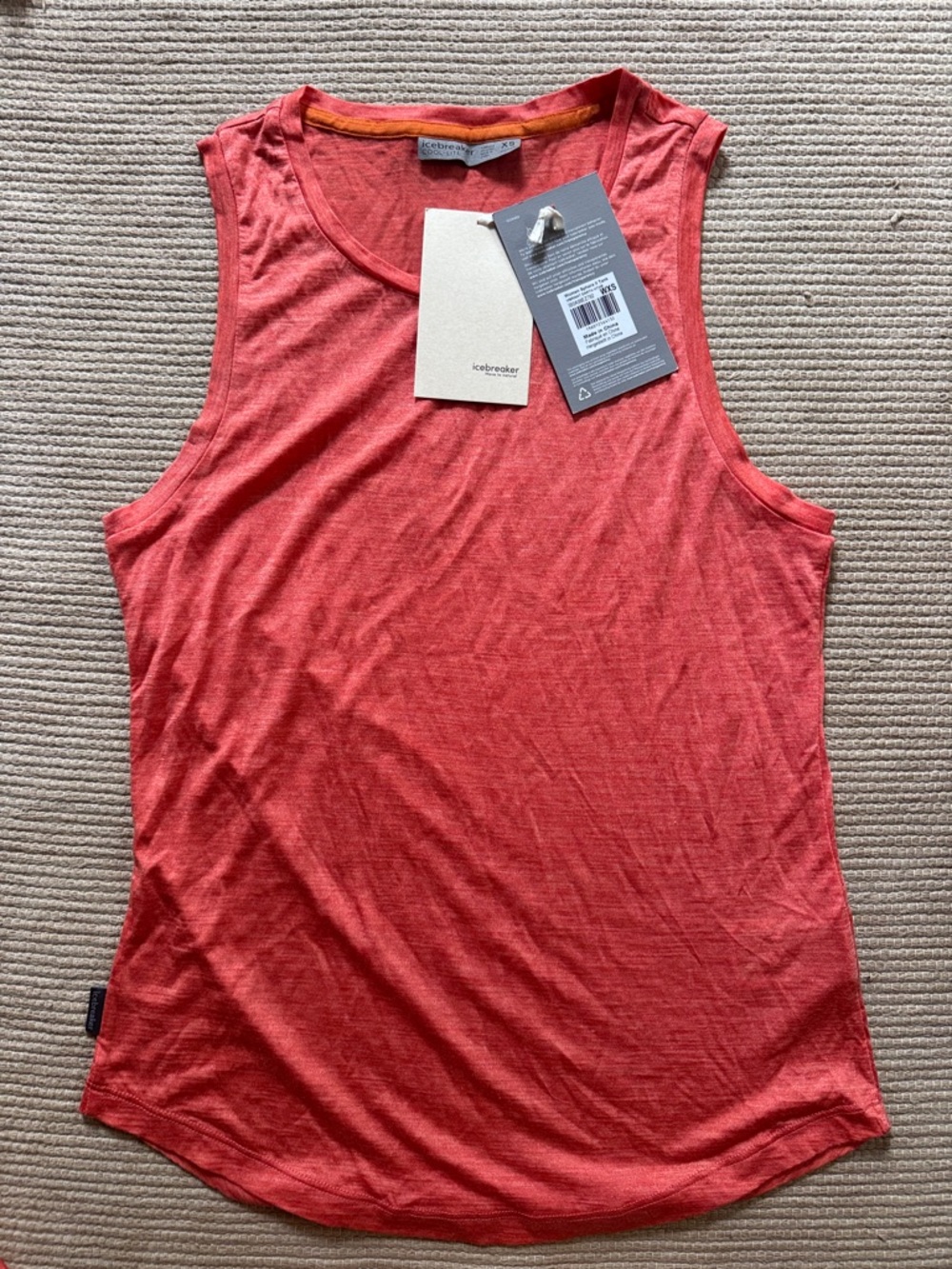 Icebreaker sphere II tank top cool lite vibrant earth heather NEW womens XS